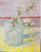 Vincent Van Gogh Flowering almond tree branch in a glass china oil painting artist